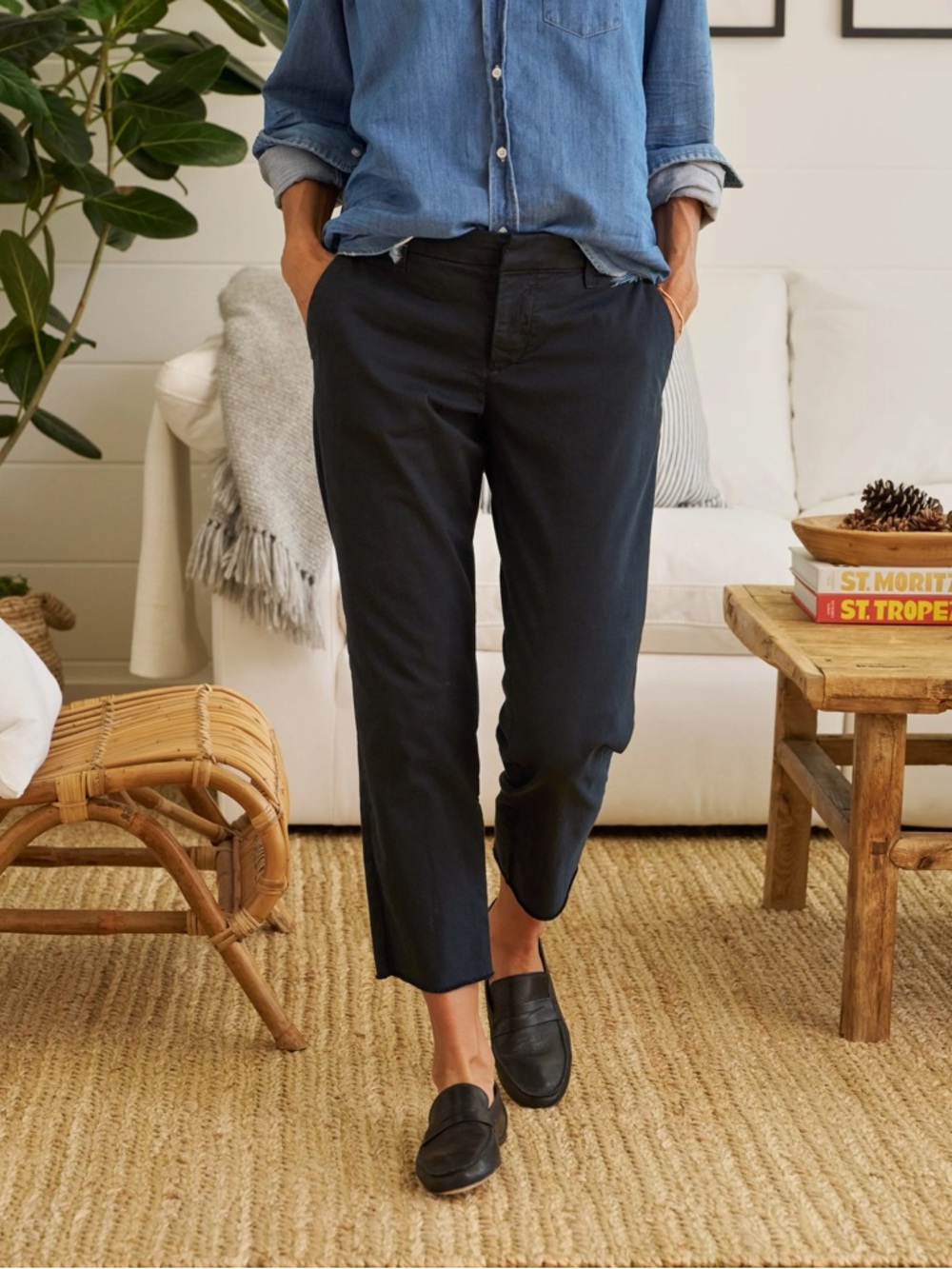 Frank and Eileen Wicklow Washed Black Italian Performance Twill